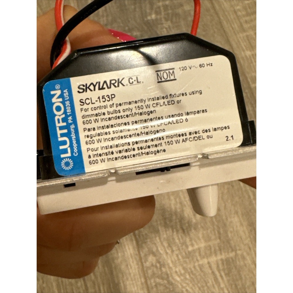 Lutron Skylark Lighting Dimmer Switch SCL-153P-WH White 150W Single 3-Way LED - Picture 6 of 9